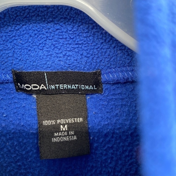 Moda International Shirt Women's Medium Purple Long Sleeve 1/4 Zip Fleece Ski - Picture 4 of 10